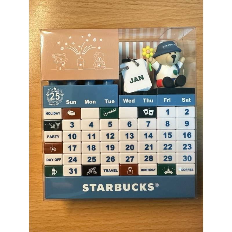 

MAINAN STARBUCKS KALENDER LEGO CALENDAR PERPETUAL BEARISTA TAIWAN BEARISTA MALE BLOCK