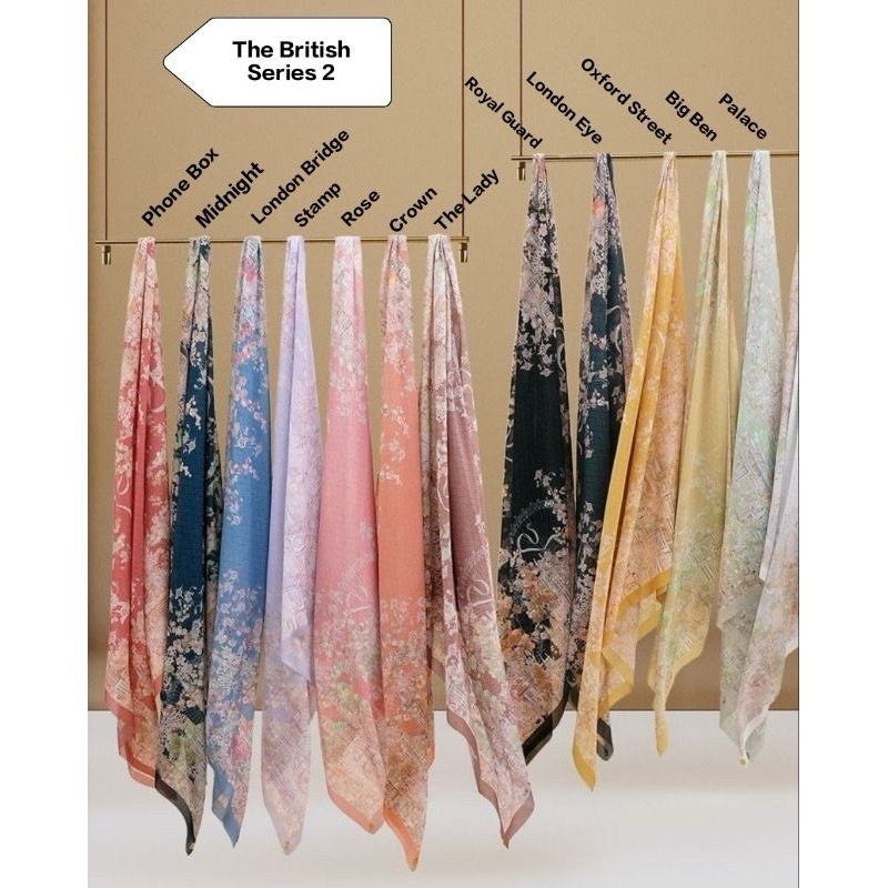 Buttonscarves Mirror voal titik 3 lasercut Series British 0.2