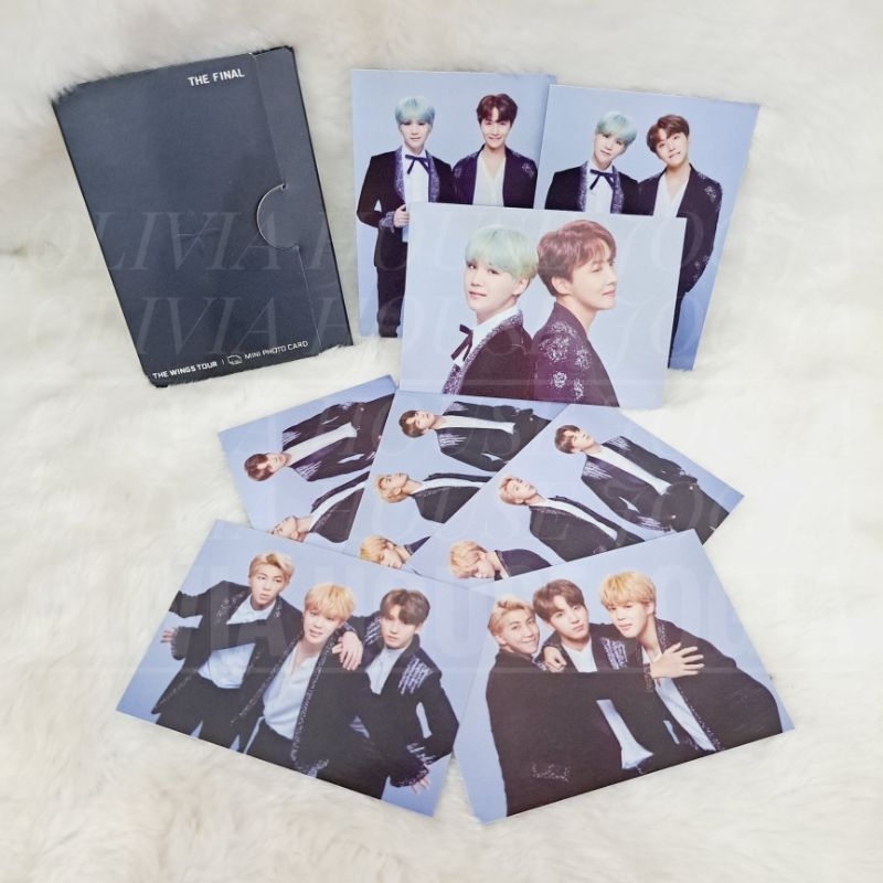 Photocard BTS The Wings Tour Hitam BTS 1 Mini Photocard BTS The Wings Tour Final BTS 1 Hitam