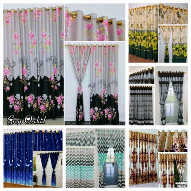 GORDEN SMOKRING 12 RING/GORDEN PINTU JENDELA/TIRAI MOTIF MINIMALIS MODERN