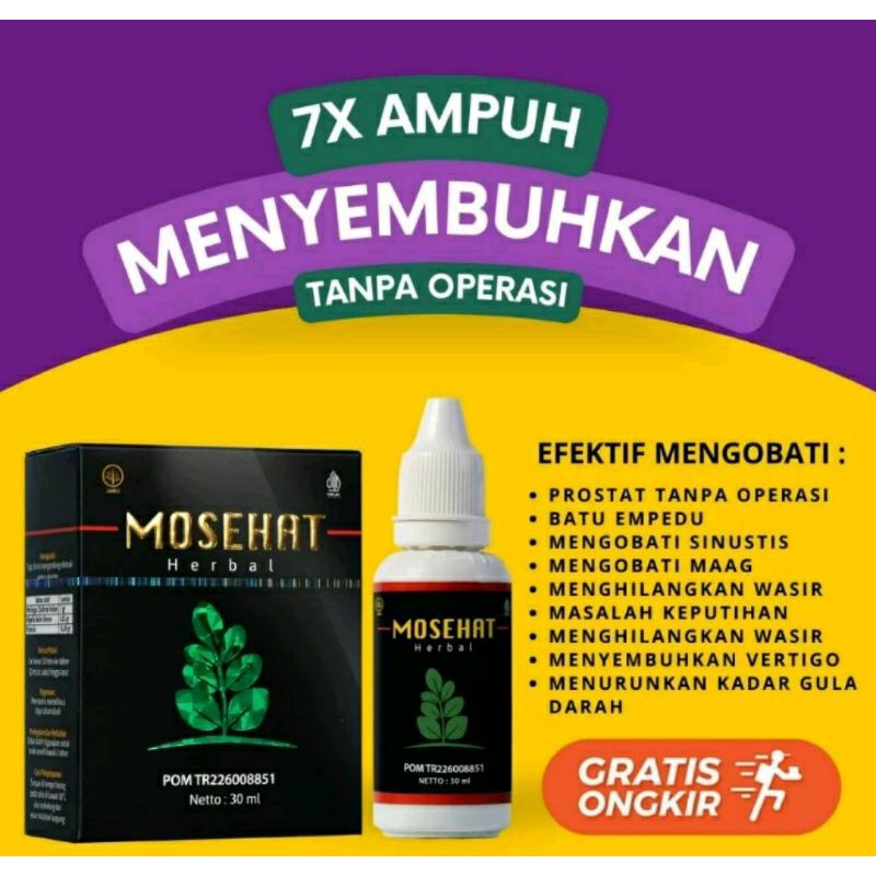 MOSEHAT HERBAL ORIGINAL MULTI KHASIAT - MOSEHAT OBAT PROSTAT HERNIA BATU EMPEDU