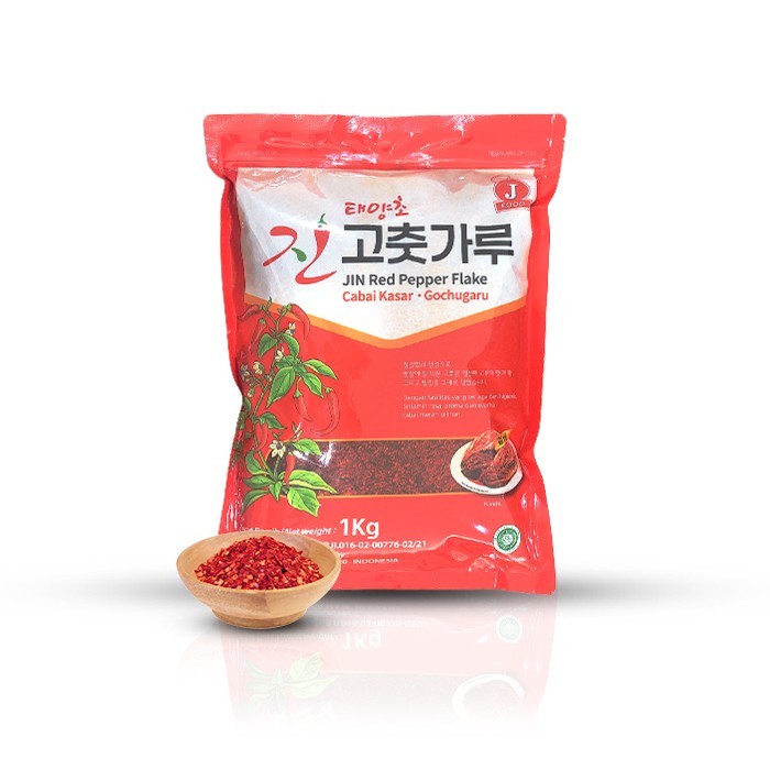 

JIN Red Pepper Flake Gochugaru /Bubuk Cabe Kasar Korea 1 kg