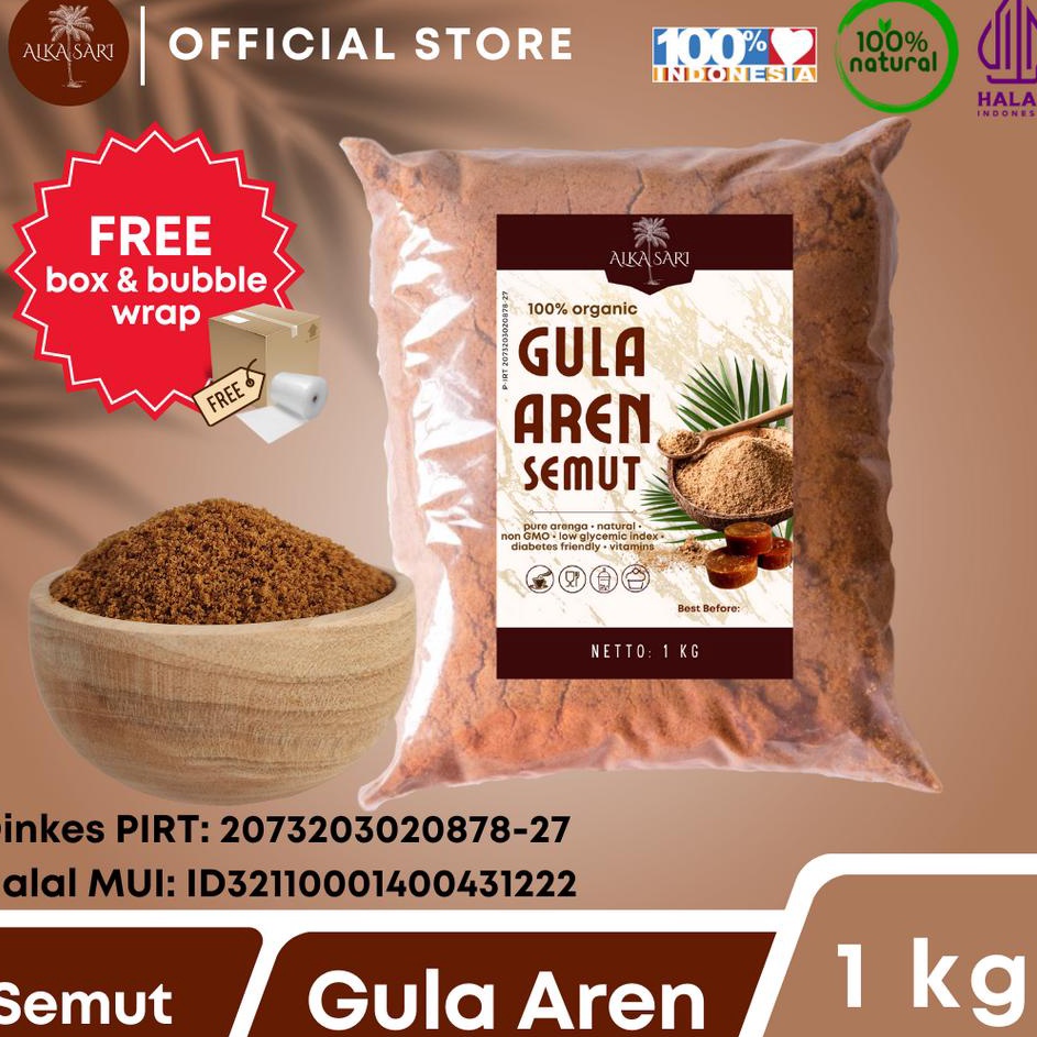 

Terupdate Gula Aren Semut Nira Aren Bubuk Organik Alka Sari 1Kg L8