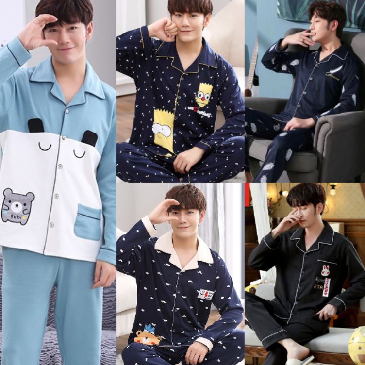 SETELAN BAJU PIYAMA SET BAJU TIDUR PRIA DEWASA PP PANJANG IMPORT PREMIUM STELAN PIAMA ANAK LAKI LAKI