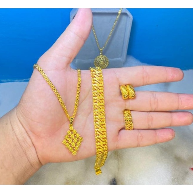 HJ6 SET PERHIASAN  AKSESORIS  IMITASI EMAS