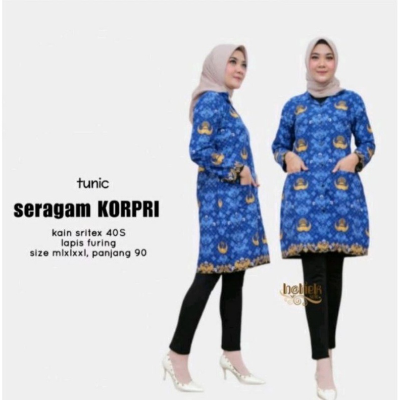 Harga TermurahSeragam tunik korpri wanita terbaru 223 lapis furing baju korpri wanita Terbaru tunik 