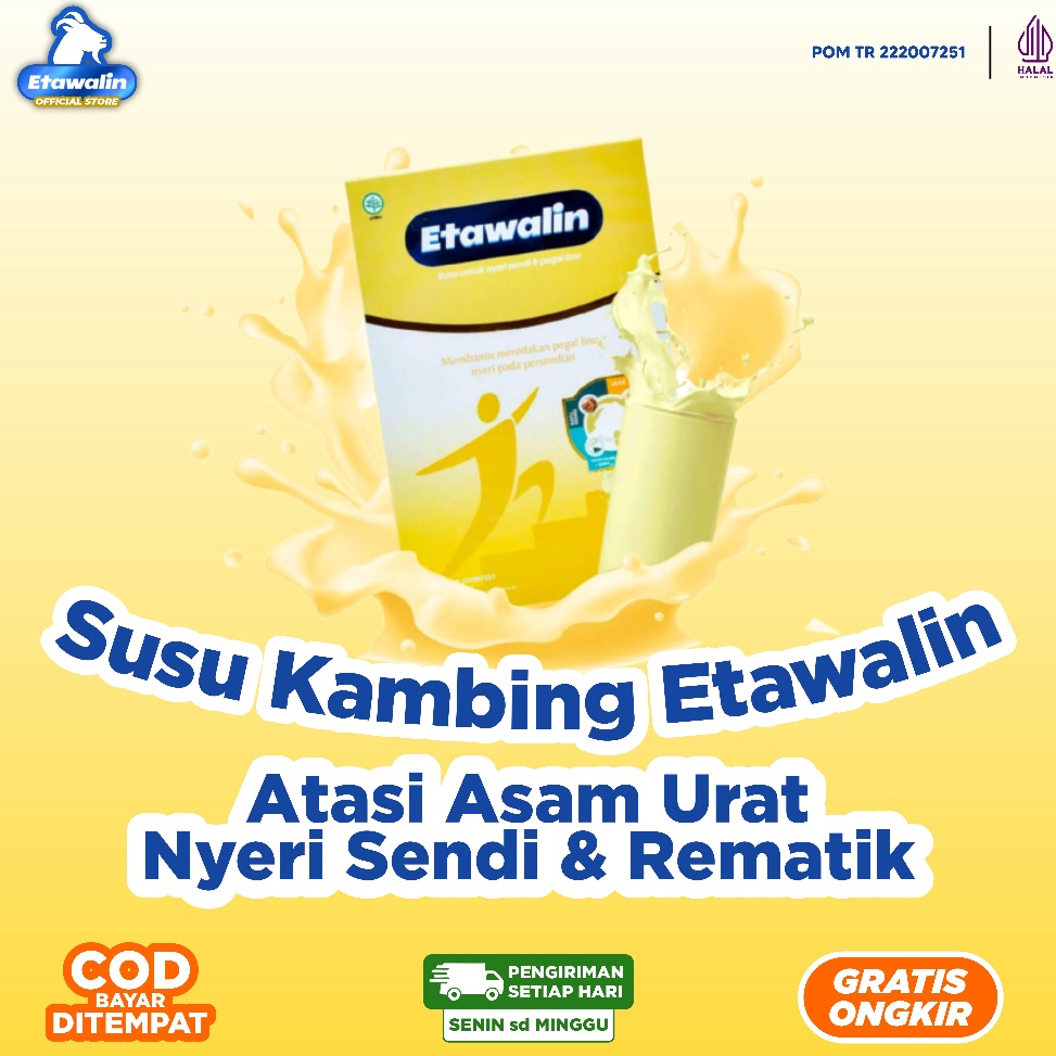

Super Sale Etawalin Susu Tulang Solusi Asam Urat Nyeri Sendi Rematik Original I92