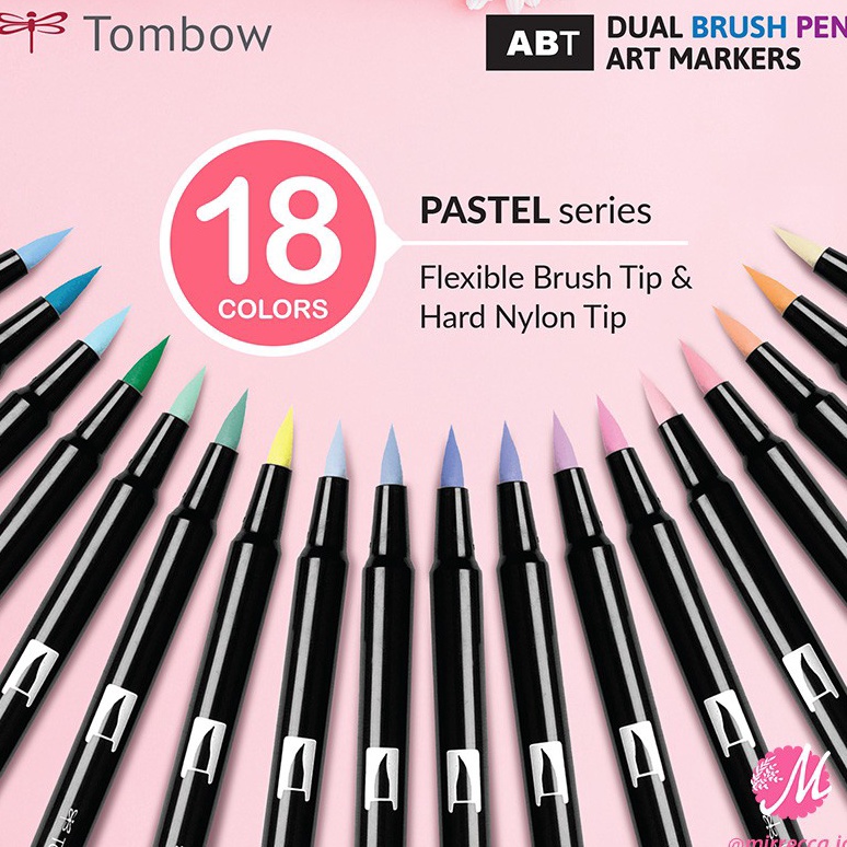 

Terlaris TOMBOW ABT DUAL BRUSH PEN PASTEL COLOURS COLLECTION KOLEKSI 18 WARNA PASTEL PENA KUAS ART SUPPLY