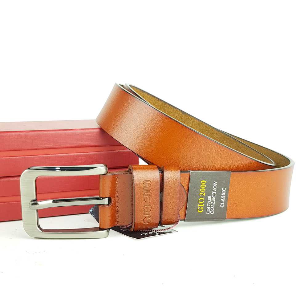 FLASH SALE Ikat Pinggang Gesper Sabuk Pria  Kulit Asli GIO 2 JRM 18Ikat Pinggang Gesper Sabuk Pria  