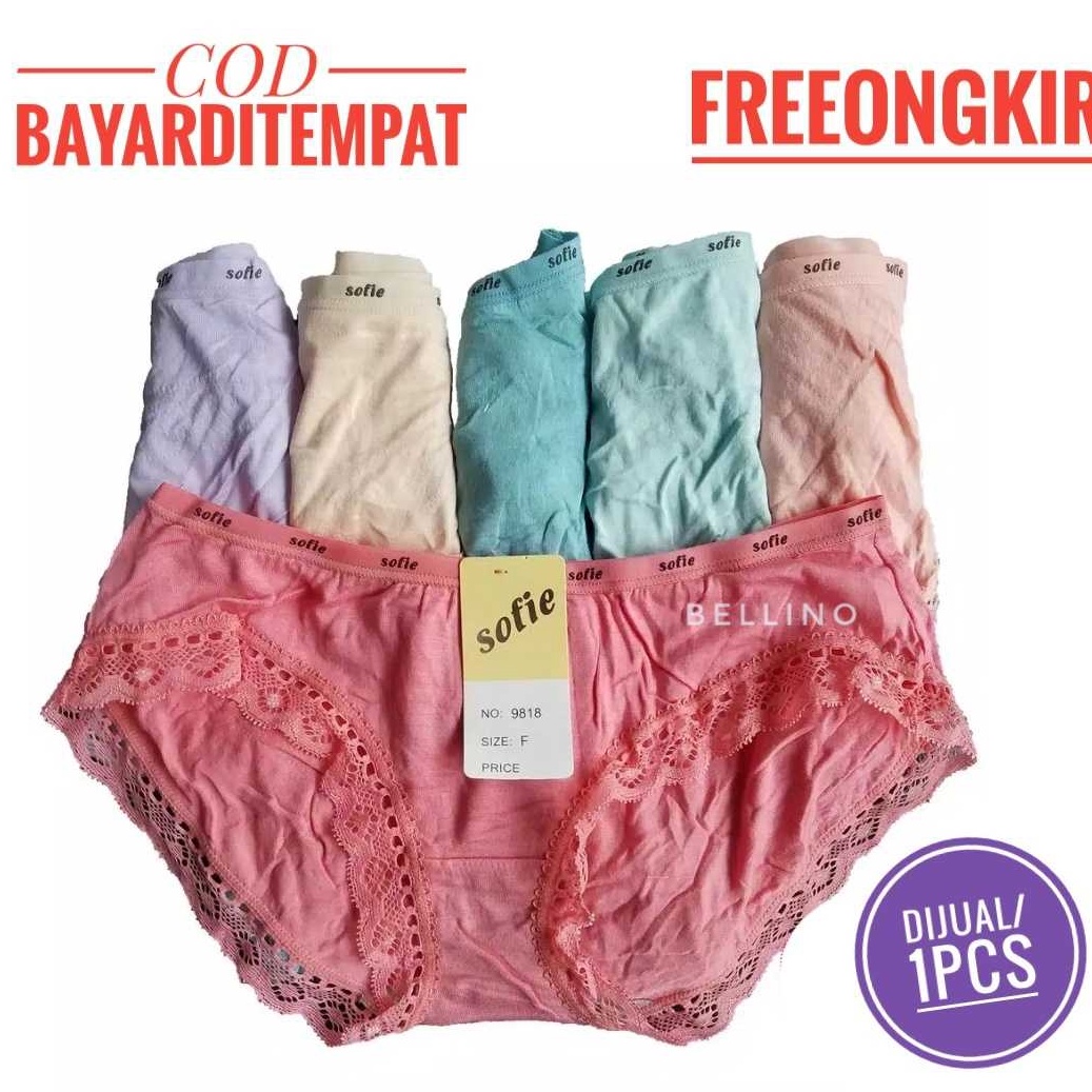 SPESIAL DISCOUNT 1pcs Cd Celana Dalam Cewek Pakaian Dalam Wanita Sofie 9818 Mini Renda1pcs Cd Celana