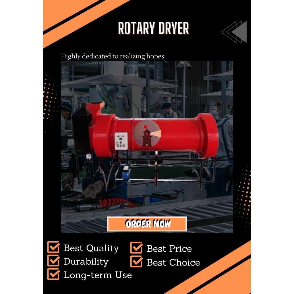 Rotary Dryer / Pengering Rotary / Pengering Padi/Jagung/singkong Dll.