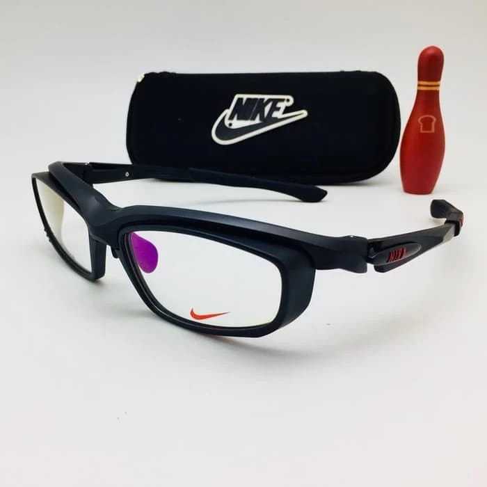 frame kacamata Pria sporty nike 7406 black Super Lensa Antiradiasi