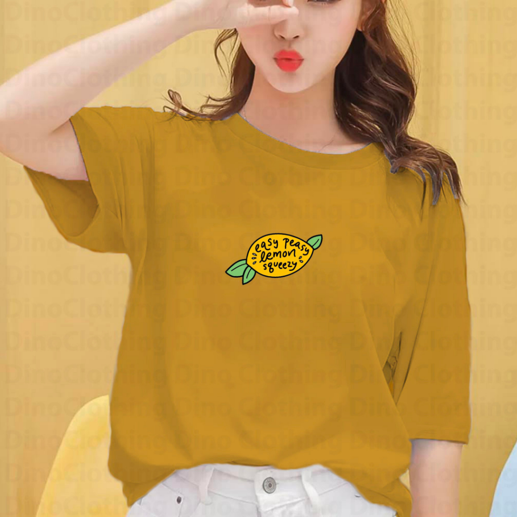 Dino Clothing - KAOS LEMON / TSHIRT / KAOS OVERSIZE WANITA / KAOS WANITA DEWASA / KAOS KATUN