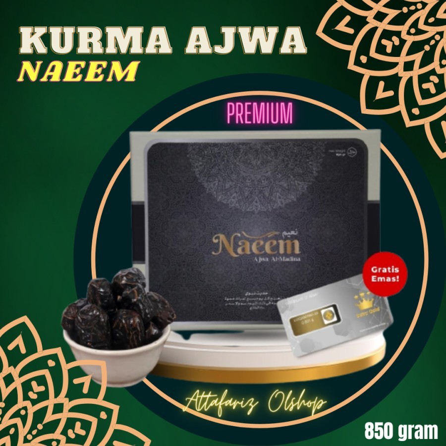 

Kurma Ajwa Naeem Al Madinah Premium 850gr | Kurma Nabi | Original 100%