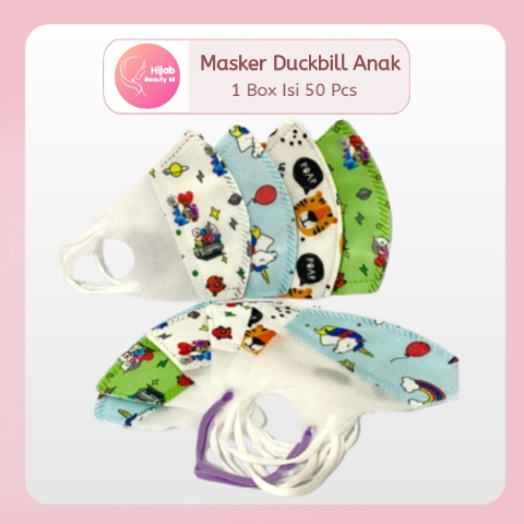 Masker Duckbil / Duckbill 3 Ply Anak 1 Box Isi 50 Pcs