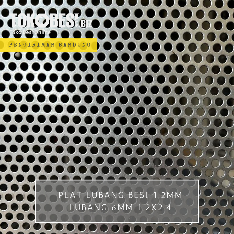 Plat Lubang Besi 1.2mm lubang 6mm 1.2x2.4