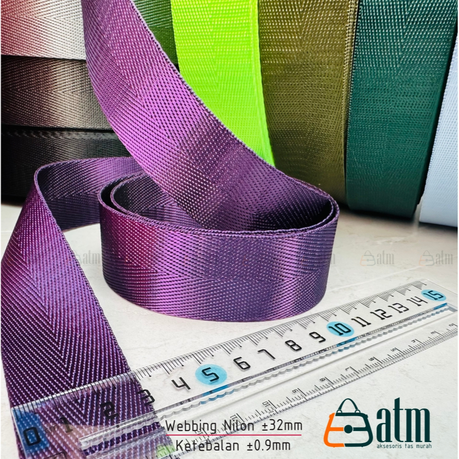 Webbing Nilon 32mm Motif Panah 1 Yard