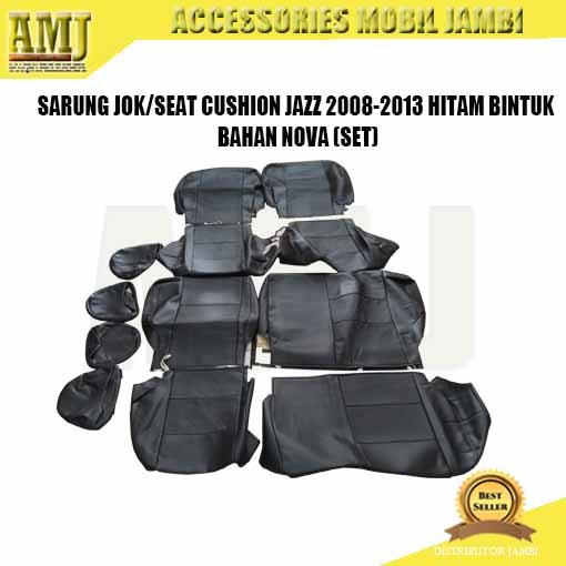 SARUNG JOK MOBIL HONDA JAZZ 2008-2013 HITAM BAHAN NOVA