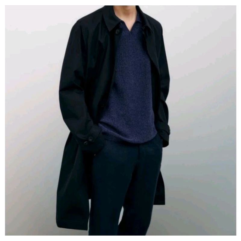 TRENCH COAT OUTER MANTEL PREMIUM KATUN TEBAL IMPORT