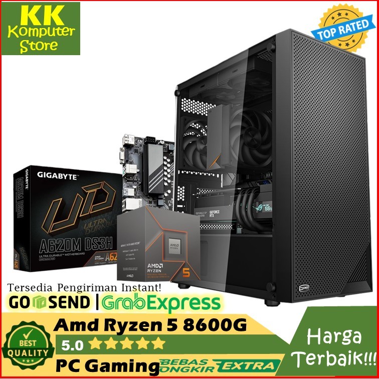 Pc Rakitan Gaming AMD Ryzen 5 8600G - Ram 32Gb ddr5 - Ssd 256Gb