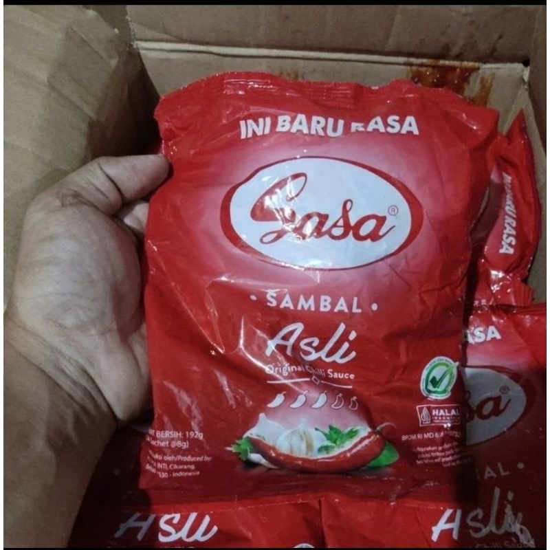 

Sasa Saos Sambal Asli Sachet Isi 24 sachet Sambal