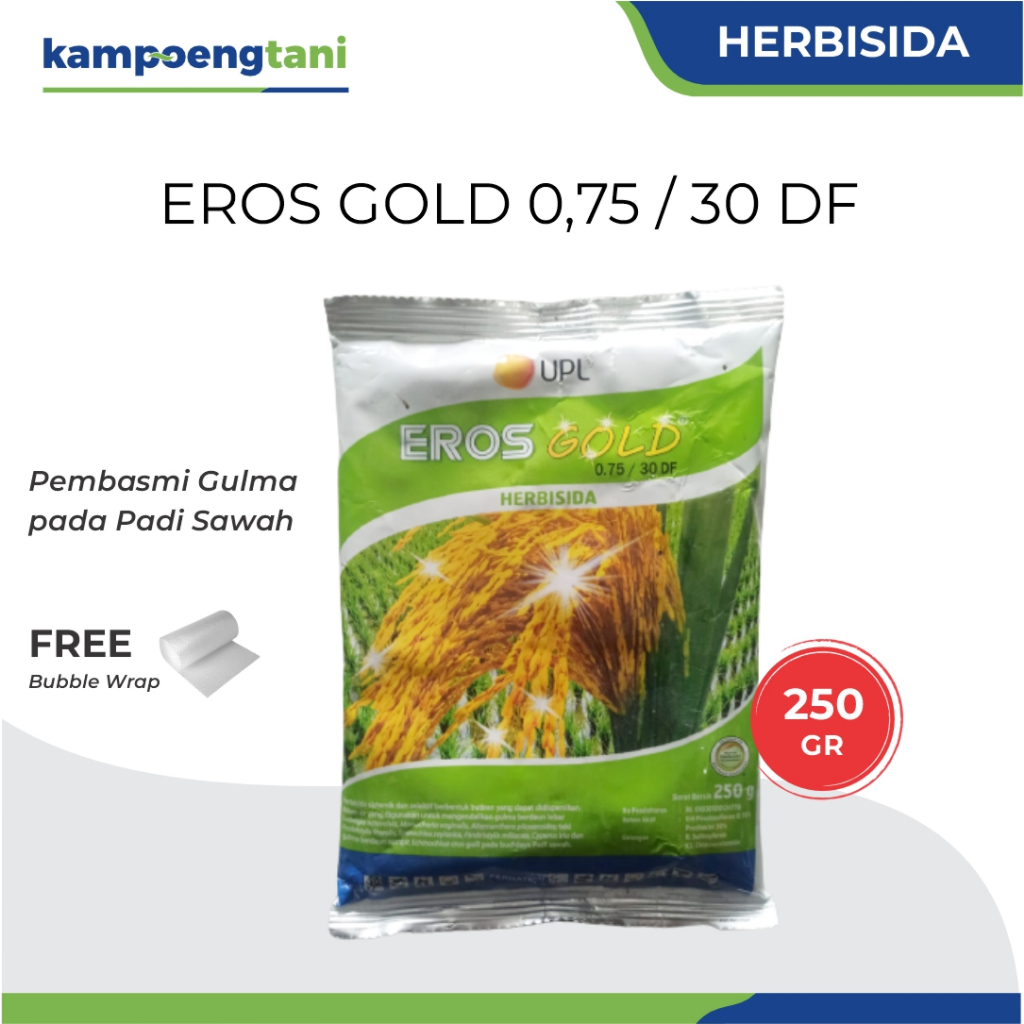 Kampoeng Tani - Eros Gold 250 Gram Herbisida Sistemik Selektif  Obat Pembasmi Gulma Rumput Padi EROS