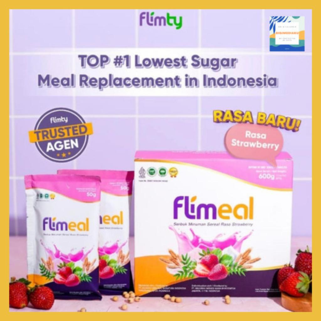 

FLIMEAL 1 BOX (12 SACHETS) MINUMAN PENGGANTI MAKAN SEHAT DAN MENGENYANGKAN HALAL BPOM ORI