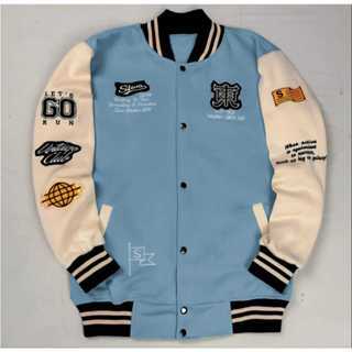 Varsity Jacket Baseball Vintage - Jaket Varsity Salvio Hexia Denim - Jaket Baseball Pria Wanita Prem