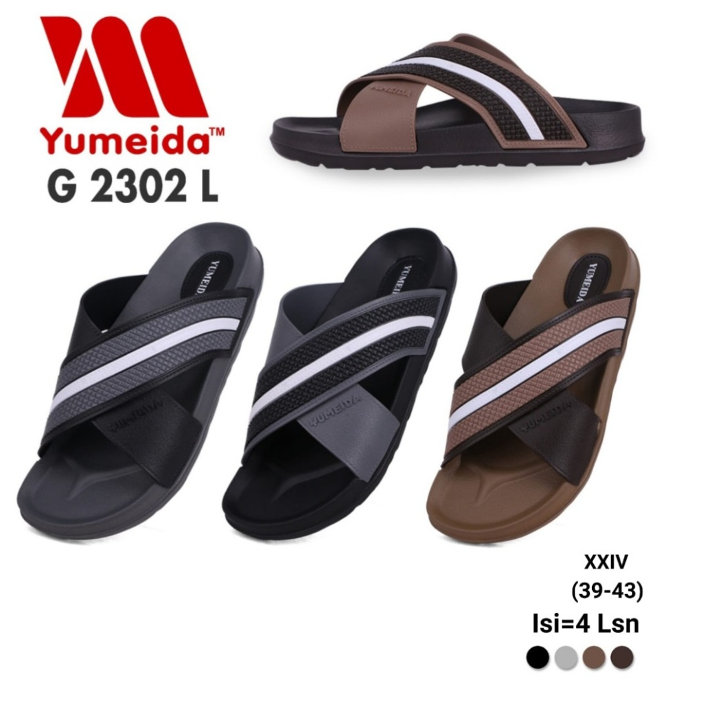 Sandal Selop Karet Pria Dewasa Model Yumaida G2302L Terlaris dan Digemari Cowok Masa Kini