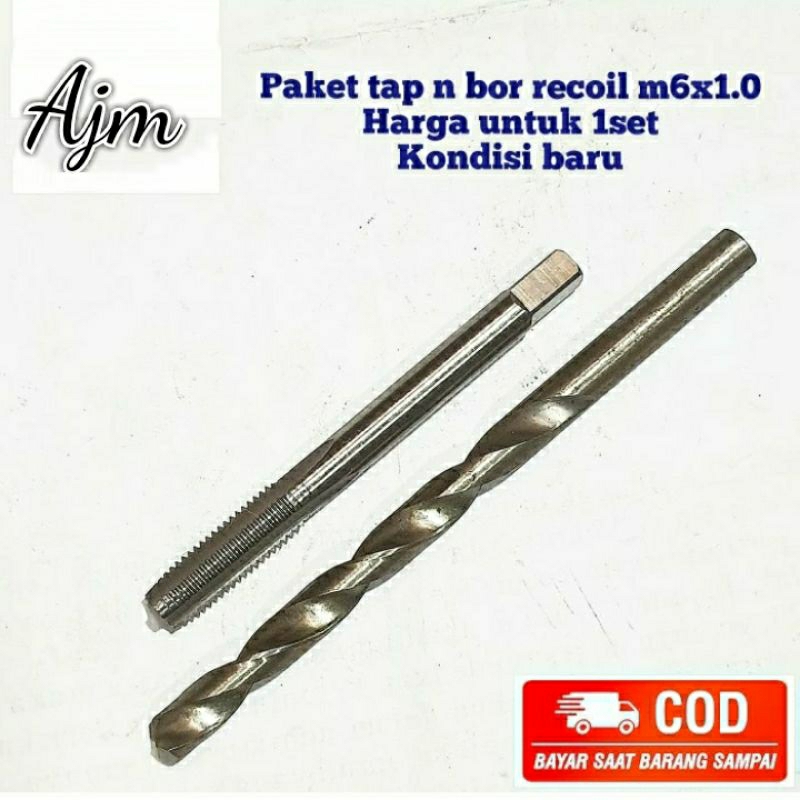 tap recoil set paket tap n bor recoil m6x1.0 utk recoil baut 10
