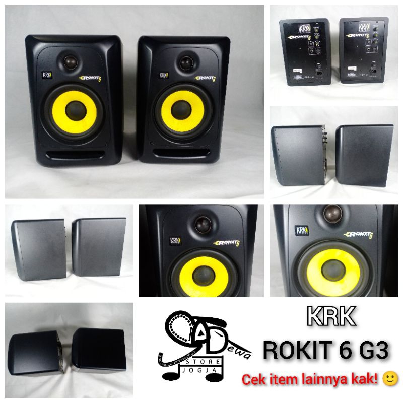 KRK ROKIT 6 G3 SPEAKER MONITOR FLAT MONITORING DJ GEN3 GEN 3 6 INCH