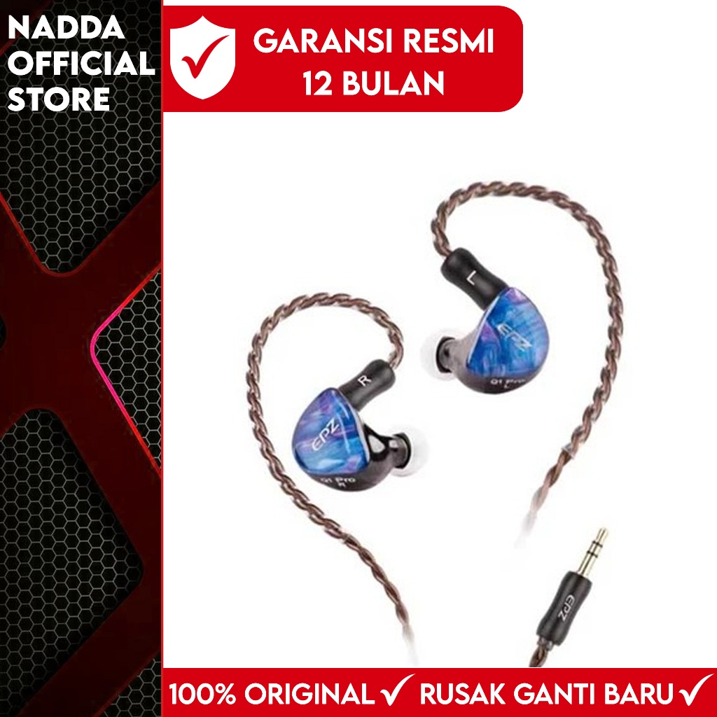 EPZ Q1 Pro Earphone Wired HIFI Bass Dynamic Driver In Ear Earphone