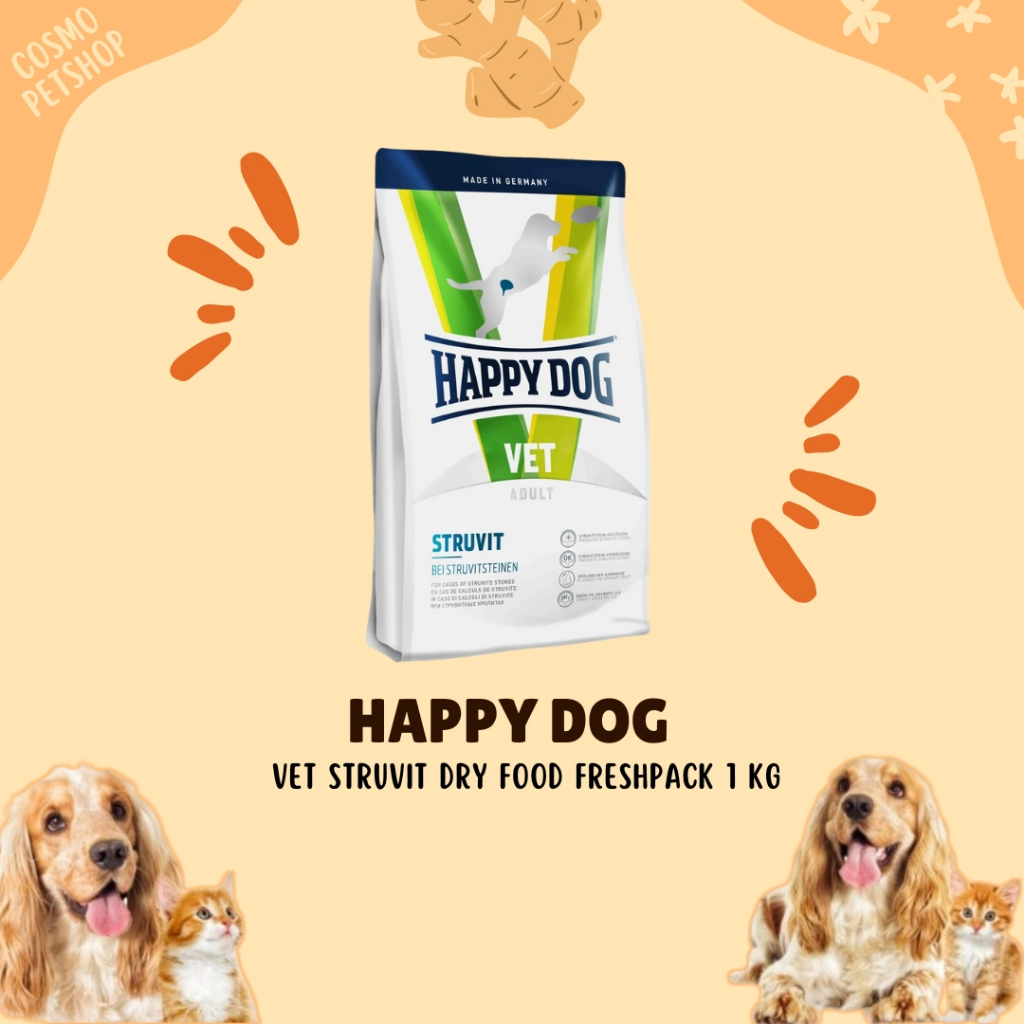 MAKANAN ANJING HAPPY DOG VET STRUVIT FRESHPACK 4KG