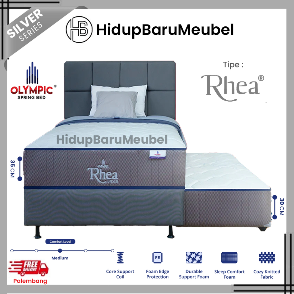 Spring Bed Olympic 2 IN 1 RHEA / Kasur Bed Sorong Anak Springbed Dorong / promo kasur tempat tidur a