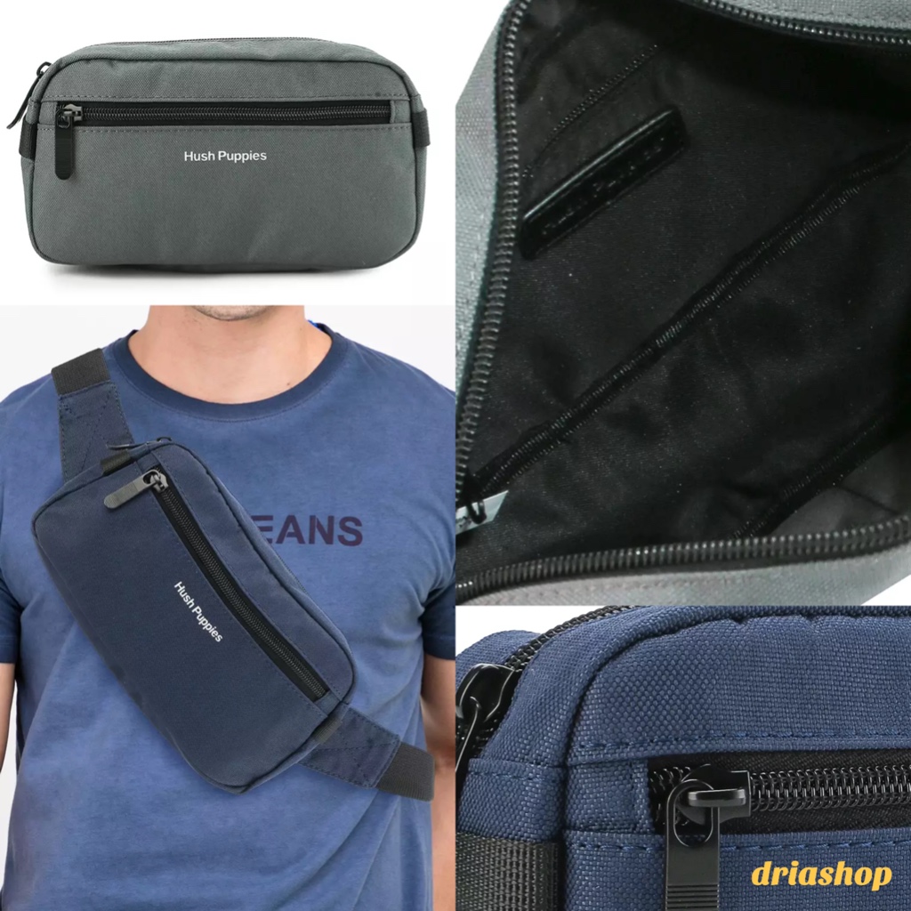 Hush Puppies WAIST BAG 218 Tas Pinggang Pria Original