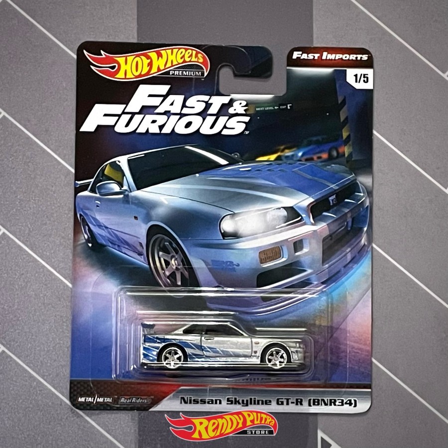 Hot Wheels Premium Nissan Skyline R34 Fast Imports