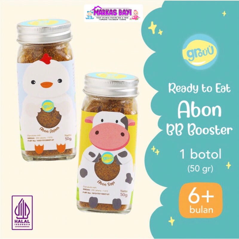 

Grouu - Abon Mpasi & Anak (Abon Ayam, Abon Sapi) - BB Booster