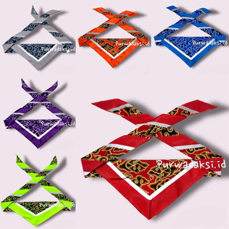Scarf pramuka batik Mega mendung  Scraft Pramuka Batik Mega Mendung scarf Scout   scraft pramuka kac