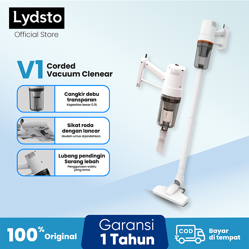 Lydsto V1 Vacum Cleaner Penyedot Debu Mini Corded Vacuum Cleaner 16Kpa 2-in-1 Penyedot Debu
