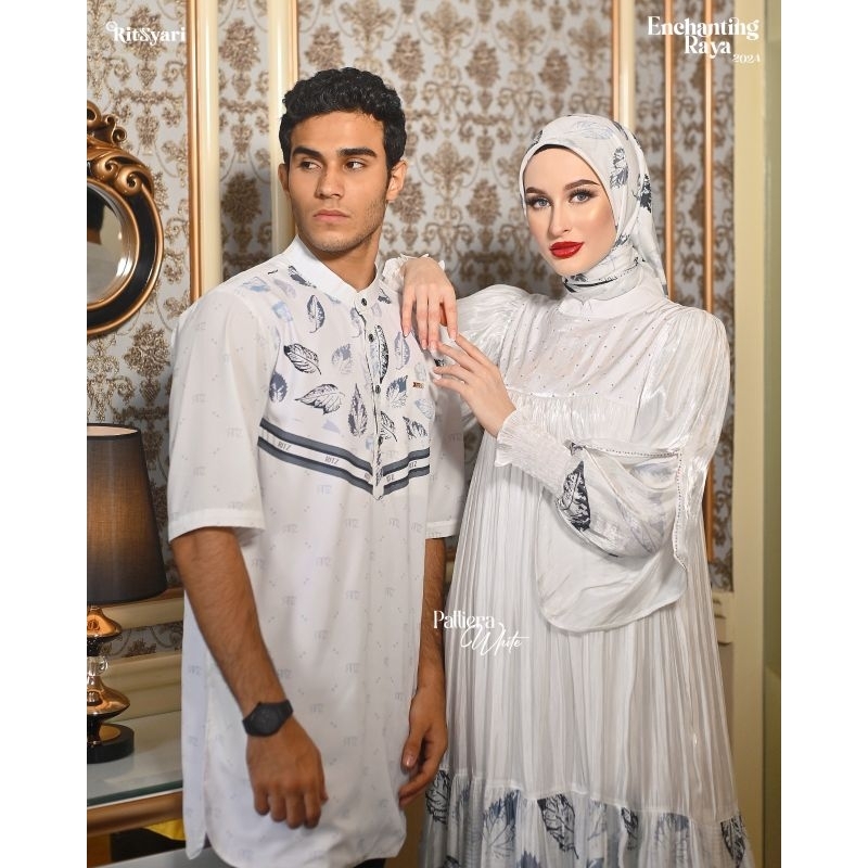Sarimbit Lebaran PRE ORDER Pattiera by Ritzsyari / gamis syari couple kemeja koko