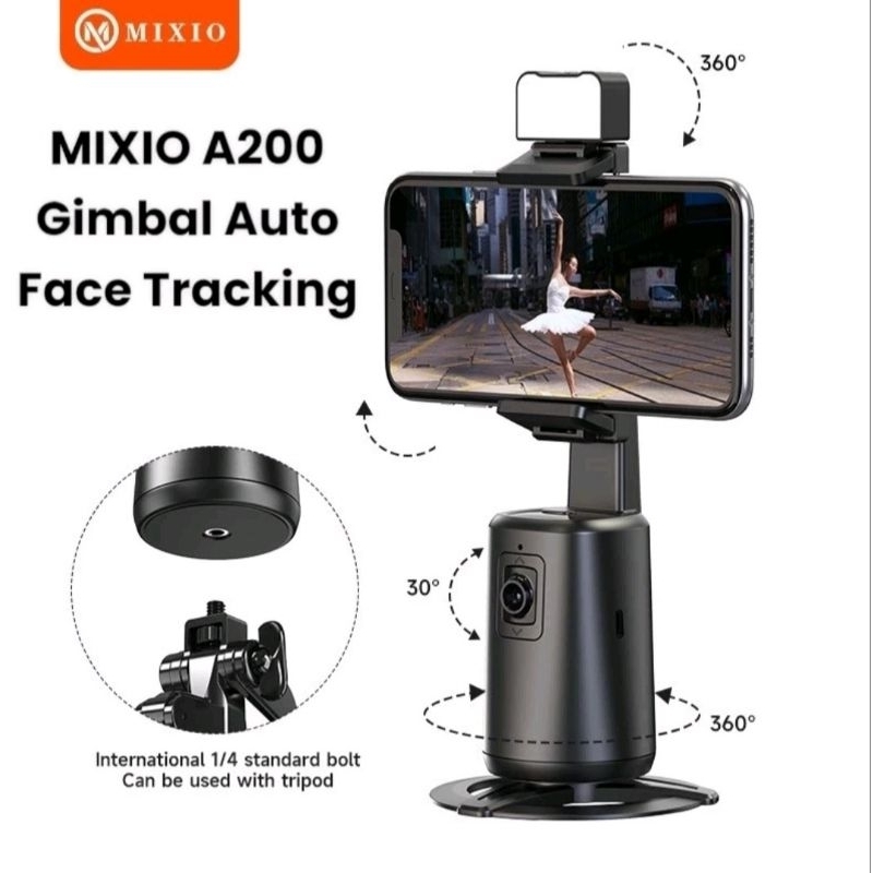 MIXIO TRIPOD AUTOMATIC STABILIZER A200 AUTO FACE TRACKING GIMBAL HANDPHONE 360° STABILIZER/ PHONE ST