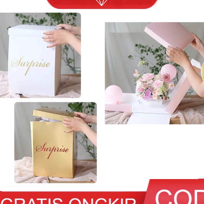 

HJ6 Suprise Box Giftbox Kado Hampers Kotak bunga balon GB32