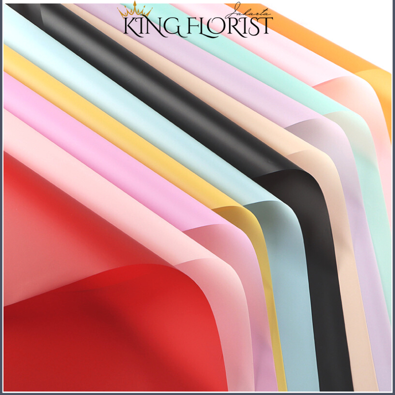 

20 LEMBAR Flower Wrapping Paper Kertas Buket Bunga Polos Korea Cellophane Waterproof KB30