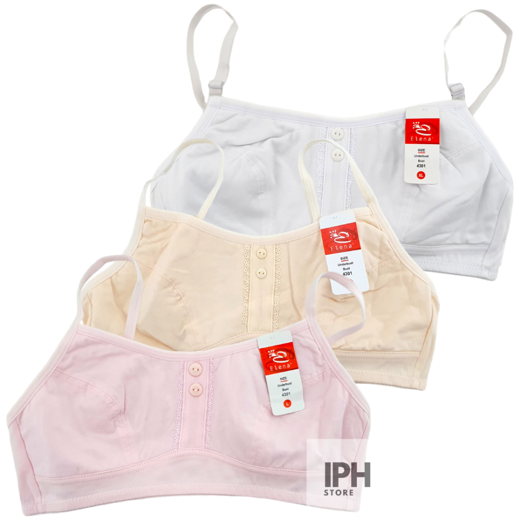 Elena Bra BH Wanita Remaja 4301 (Tanpa Busa, Tanpa Kawat, Kait 2)