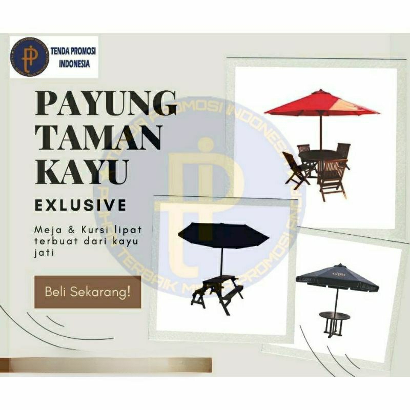 PAYUNG TAMAN TENDA PAYUNG TAMAN KAYU JATI, PAYUNG CAFE PAYUNG KAYU