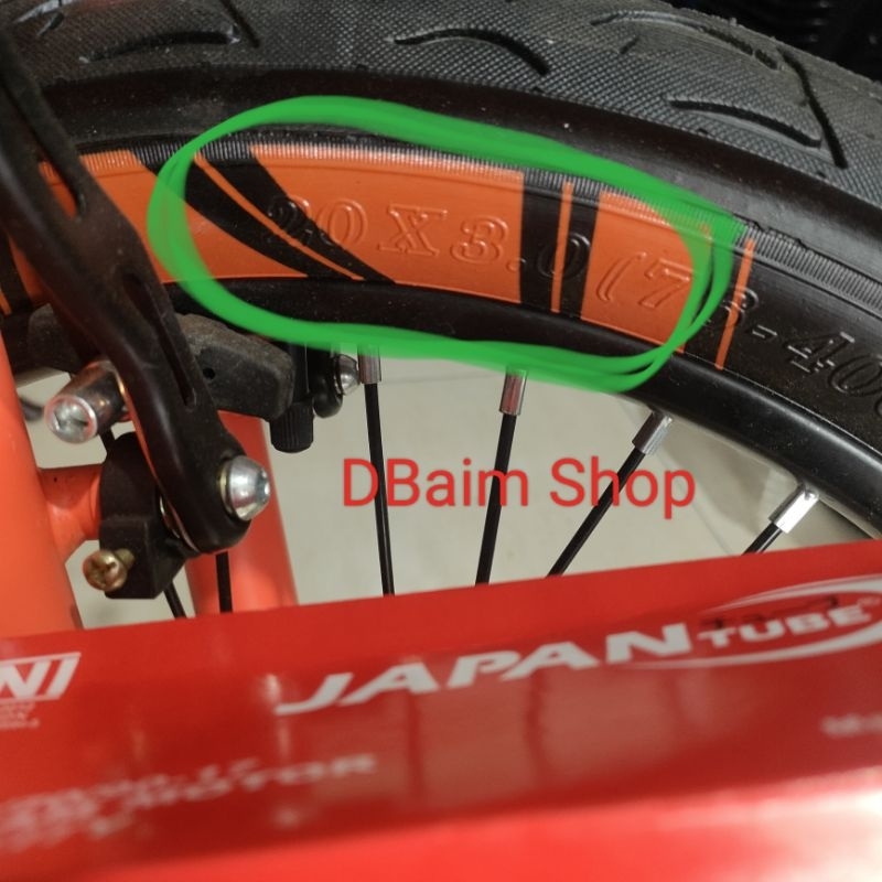 RB Ban Dalam Sepeda Gemuk Ukuran 20x3.0 Ban Dalam Sepeda BMX Besar