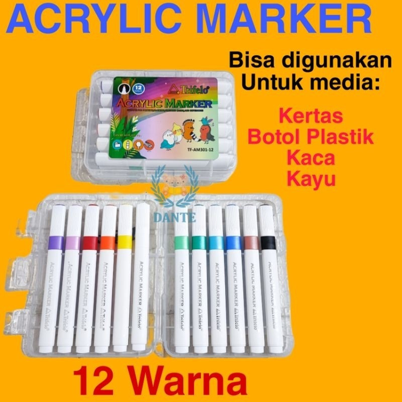 

Kamahosaci - Spidol TRIFELO ACRYLIC MARKER 12 WARNA