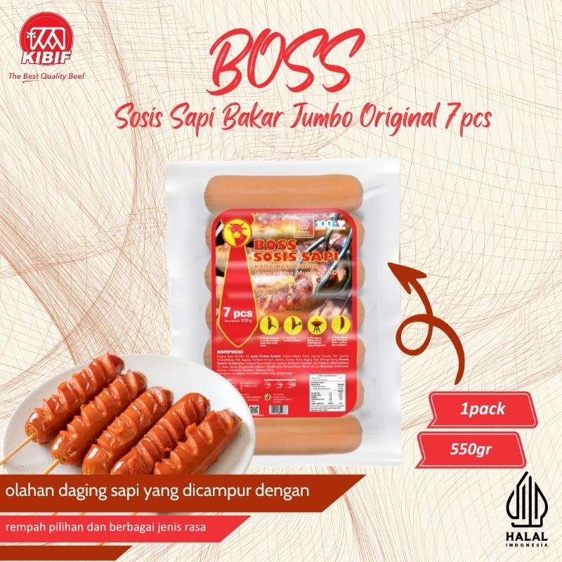 

BOSS Sosis Sapi Bakar Jumbo Original 7 Pcs