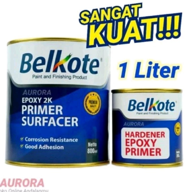 Cat Epoxy Biru Belkote 2K Primer Surfacer 1Kg Epoksi Poksi Dasaran Belkot