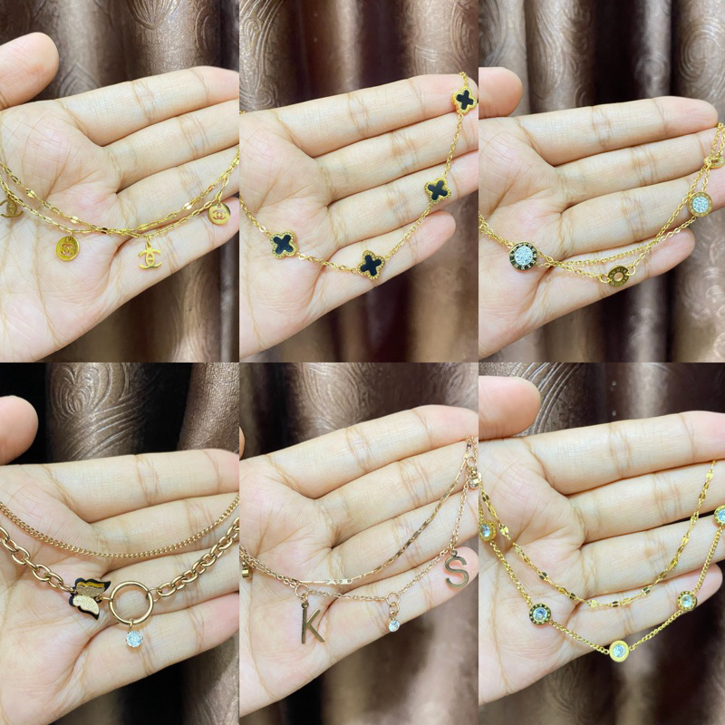 Gelang Kaki Titanium / Gelang Kaki Anti Karat / Gelang Rantai / Gelang Titanium